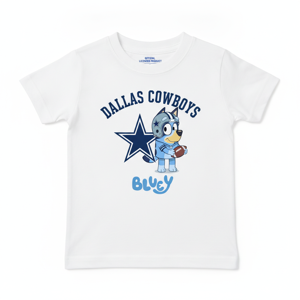 Dallas Cowboys Toddler Shirt | Cowboys Bluey Inspired Kids Tee